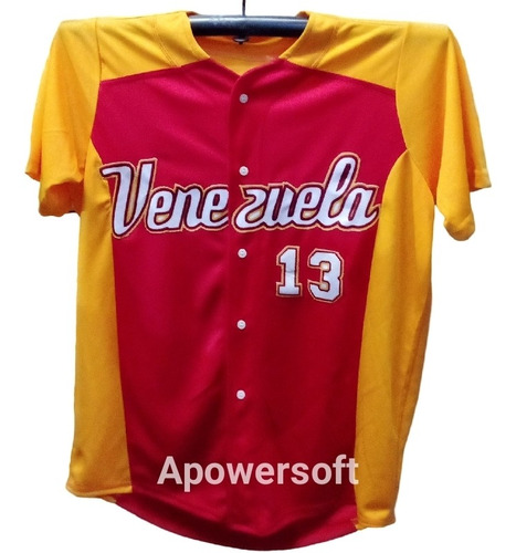 Imagen 1 de 6 de Camisa Clásico De Béisbol Venezuela