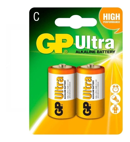 Pilas Alcalina Gp Ultra C 1.5v X 2 Uds