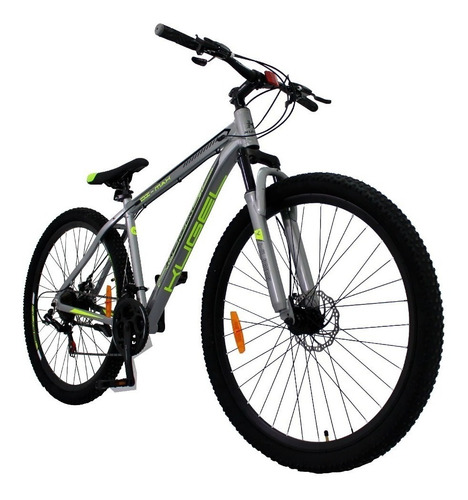 Imagen 2 de 2 de Mountain bike Kugel Di-Max R29 21v frenos de disco mecánico cambios Shimano Tourney TZ color gris con pie de apoyo
