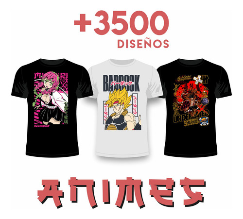Vector Diseños Polos Animes Sublimacion Dtf Serigrafia Dtg