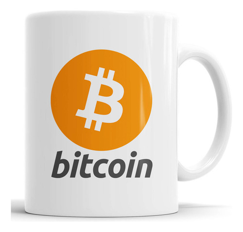 Taza Logo Bitcoin De Cerámica Importada