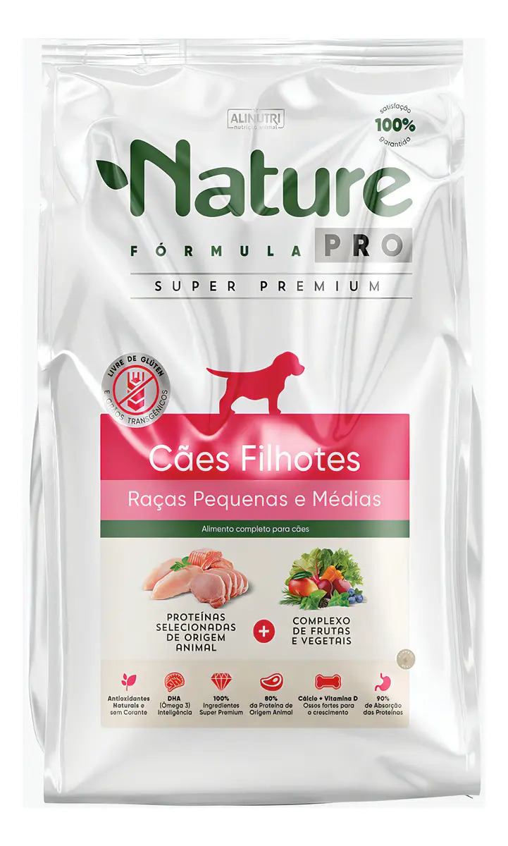 Ração Nature Super Premium Filhote Pelagem Nutrientes 2,5kg