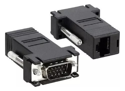 2 Extensores Vga Macho Por Utp Cat5 Cat6 25 Metros