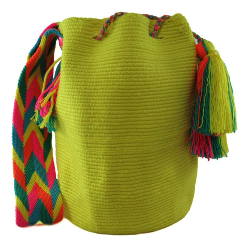 Mochila Wayuu Lisa Amarilla Envio Gratis + Obsequio