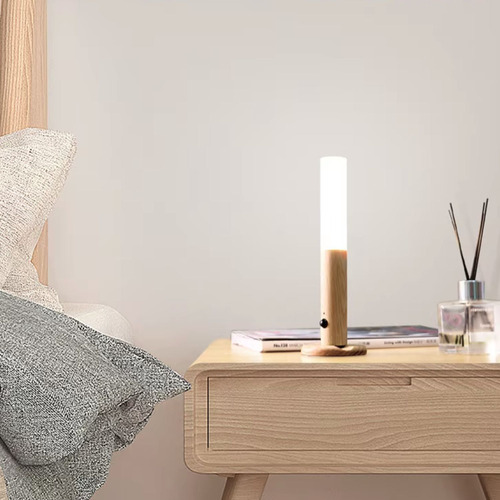 Luz Led Portatil Nocturna Con Sensor Estilo Madera