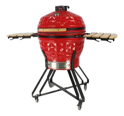 Imagem 3 de 8 de Churrasqueira Kamado Big Bob Egg Cerâmica Carvão Grill 24
