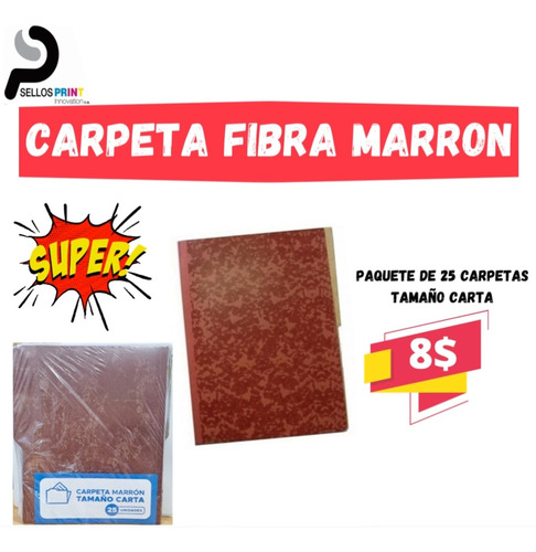 Carpeta De Fibra Marrón Tamaño Carta 