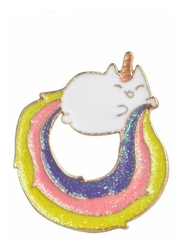 Pin Metalico Importado Broche Joyeria Boton Gato Unicornio