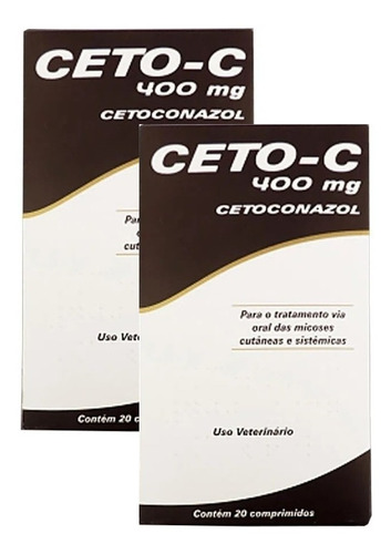 2 Ceto C 400mg Cetoconazol Cepav 20 Comp. Envio Imediato