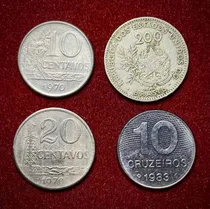 Comprar Lote X4 Monedas Brasil Distintos Años Miralas