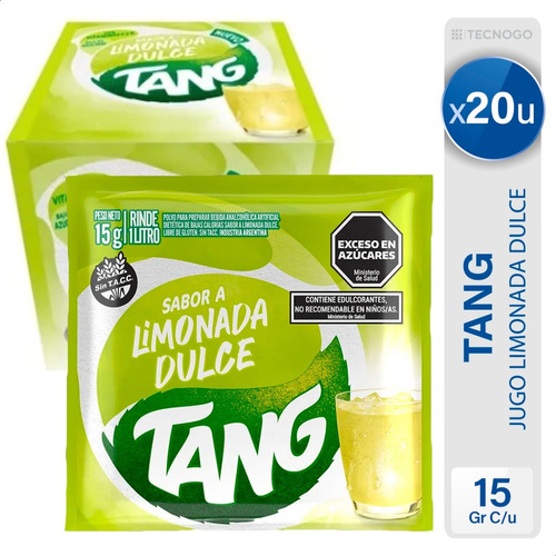Jugo Tang Limonada Dulce En Polvo Bajo En Azúcares X20 U