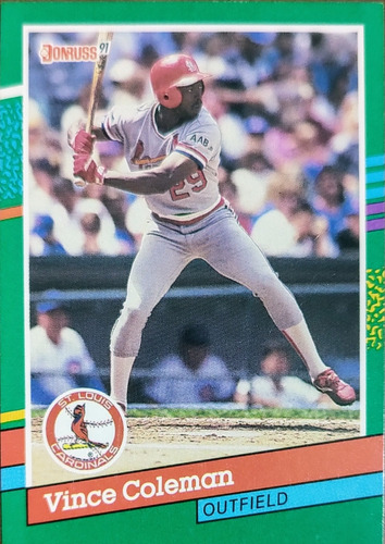 Vince Coleman,1.991 Donruss,san Louis Cardinals 