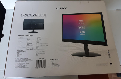 Monitor 19.5 Acteck 5ms 60hz Hd Tn Led Vga Hdmi Ac-933865v2