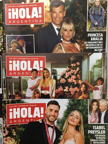 Pack 9 Revistas Hola Argentina Usadas Sin Crucigrama (Usado)