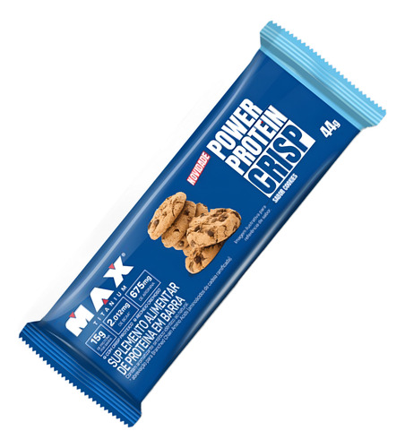 Power Protein Crisp Bar Max Titanium 12 Un 44g Sabor Cookies Cookies