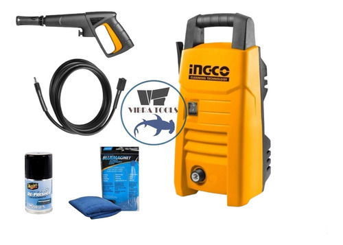 Pack Hidrolavadora Ingco 1200 W + Paño Microfibra + Aromatiz
