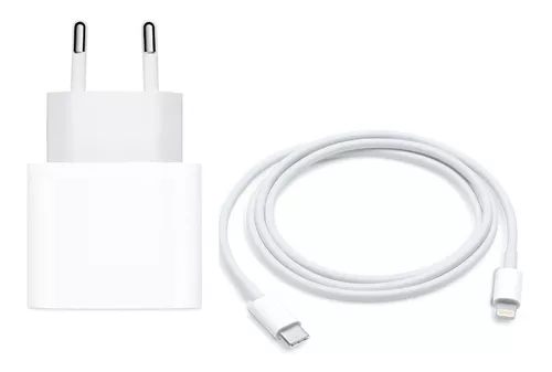 Cargador Carga Rápida 20w Apple + Cable 1m Usb-c A Lightning