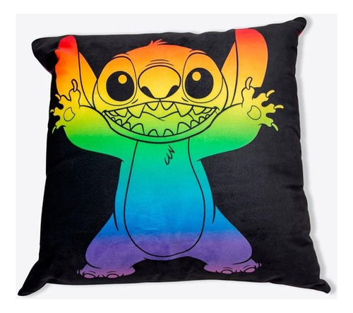 Almofada Stitch Pride Decorativa Oficial 40x40 Aveludada