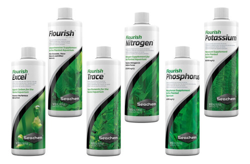 Kit 1flourish 1fosforo 1nitrogen 1excel 1trace 1potasio 500m