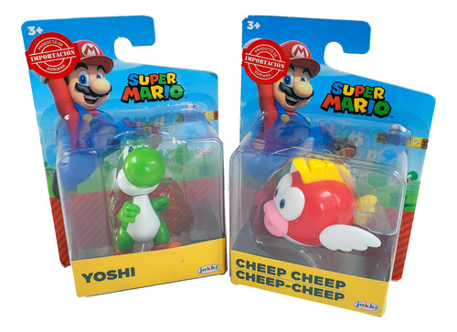 2 Personajes De Mario, Yoshi Y Cheap-cheap