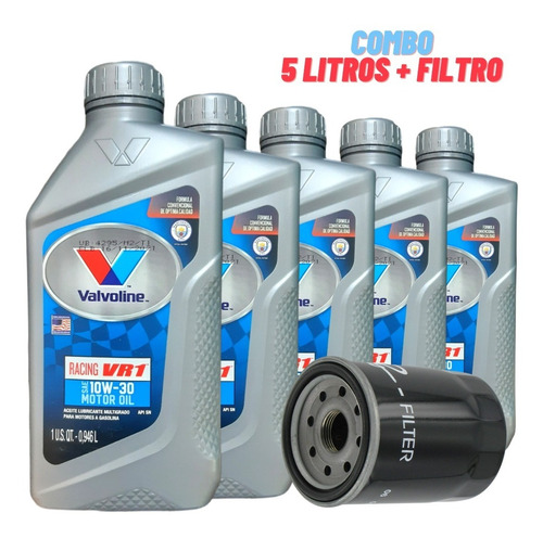 Aceite 10w30 Mineral Valvoline Pack 5lts + Filtro