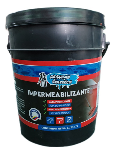 Pintura Impermeabilizante. Colvents. Cuñete De 4 Galones