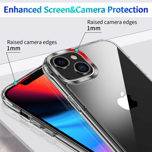 Imagen 5 de 7 de Carcasa Para iPhone 13 Clear Transparente