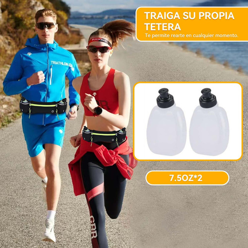 Deportiva,cinturón Para Correr Con 2 Botellas De Agua,bolsay