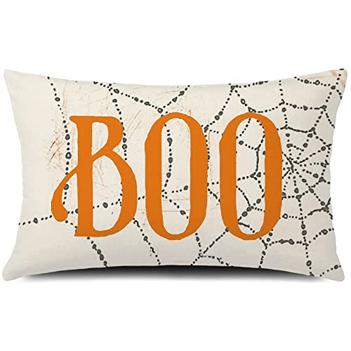 Funda De Almohada De Halloween De 20x12 Pulgadas Inscri...