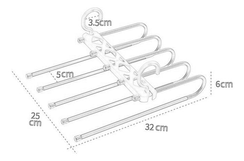 Perchas Para Pantalones Organización De Antideslizante Gris