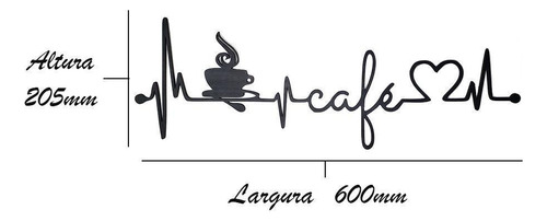 Decoração Cantinho Do Café Madeira Fácil Aplicação - Preto