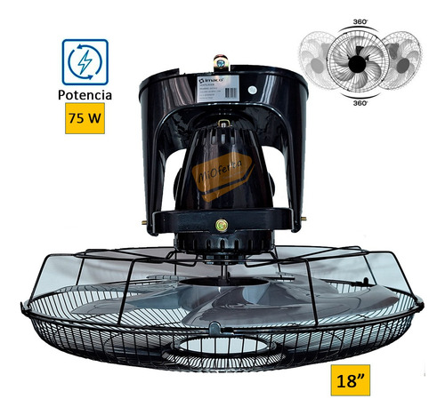 Ventilador Orbital Imaco Ocf7919 Negro