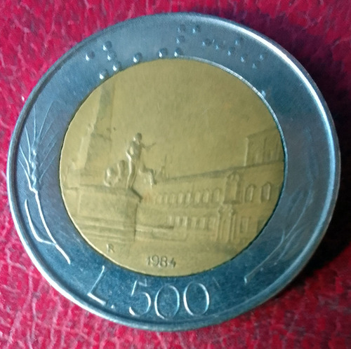 Moneda Italiana Republica Italiana 500 Liras 1984 (Usado)
