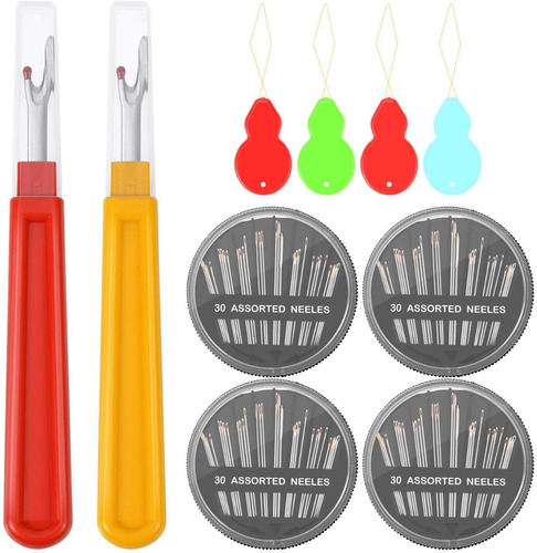 Imagen 1 de 4 de Agujas De Coser A Mano Enhebrador Costura Y Manualidades Kit