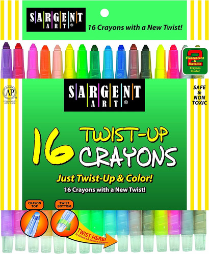 16 Crayones Twist-up De 16 Cuentas