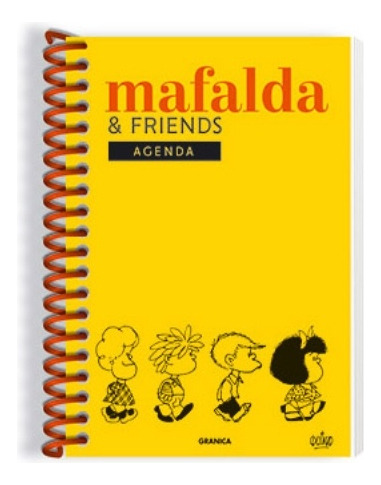 Agenda Mafalda Perpetua Anillada Friends Amarilla - Quino