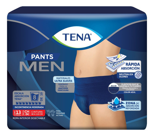 Tena Pants Men Talla Ch/m 13 Pzs Mediano