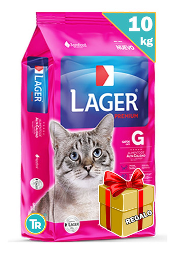 *alimento Lager Gatos Adulto 10kg C/salsa Y Envío S/cargo*