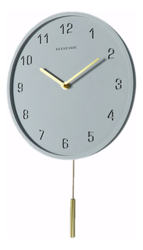 Reloj De Pared Redondo De Color Liso Geekcook, Reloj De Pare