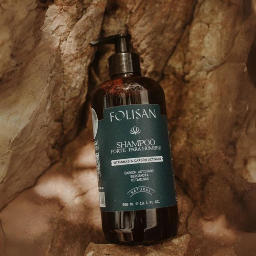 Shampoo Forte Anticaída Hombre Carbón Activado Folisan 500ml