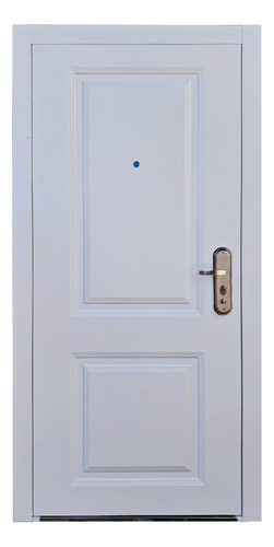 Puertas Blancas Multianclaje 50 Mm - 2 Tableros Chapa 18 Blanco Izquierda