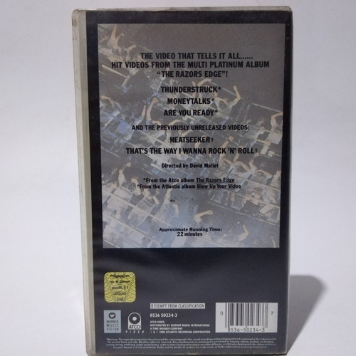 Ac/dc Clipped, Video Cassette Vhs, (europa) (Usado)