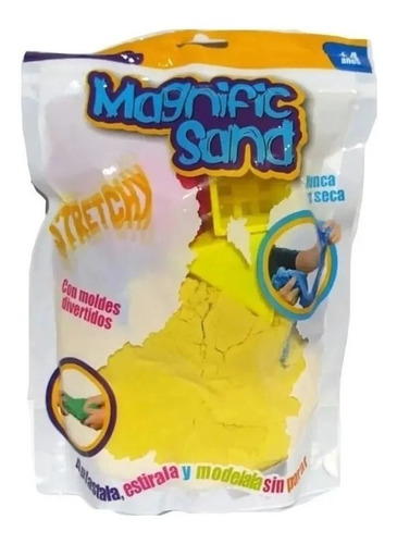 Imagen 2 de 6 de Magnific Sand Arena Kinetica 450g Moldes Accesorios Playking