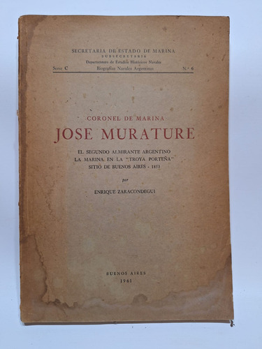 Jose Murature Por Enrique Zaracondegui 1961 Le123