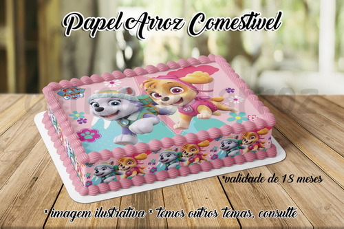 Papel Arroz E Faixas Para Bolo Patrulha Canina Cod 1