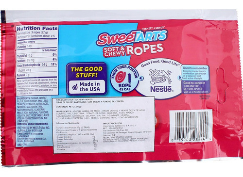 Gomitas Sweetarts Soft & Chewy Rope Gummies Cherry Cereza