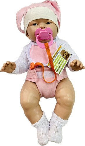 Bebe Bebote Real 48cm Nena Con Accesorios , Babero Y Medias