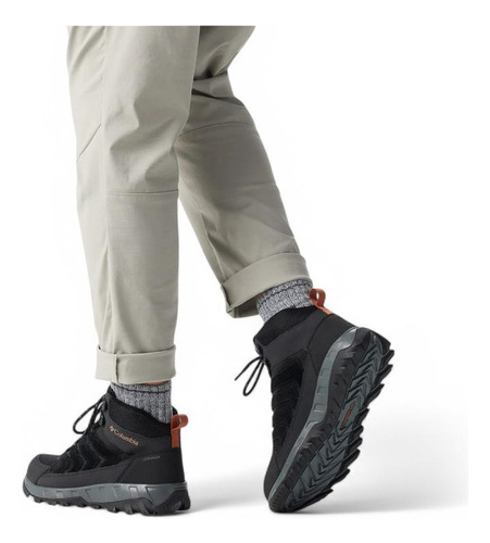 Botín Hombre Columbia Strata Trail Mid Waterproof Negro