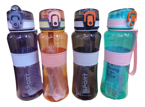 Botella De Agua Infantil 650 Ml En Varios Colores