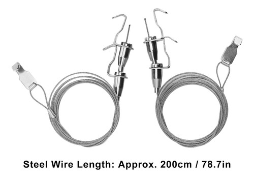 Picture Hanging Wire Kit 2pcs Adjustable Hook 2m Length